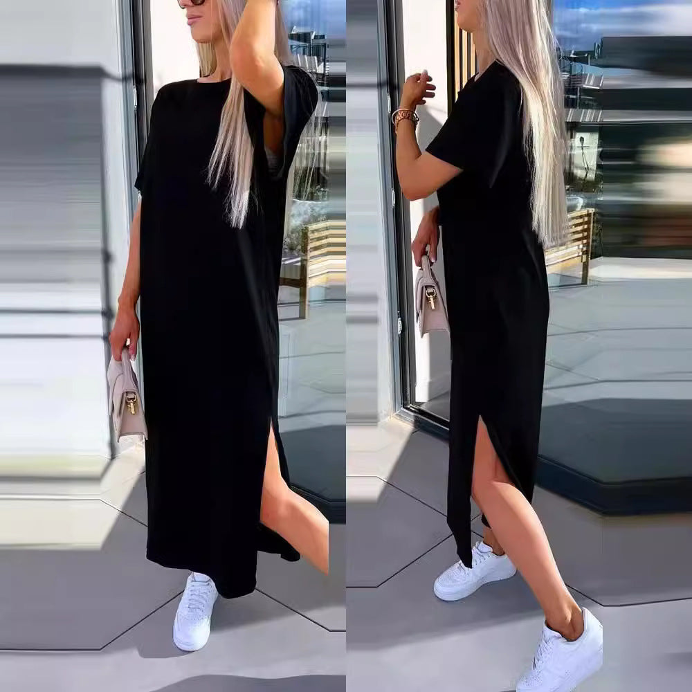 Robe T-shirt midi oversize femme Chic und Stil