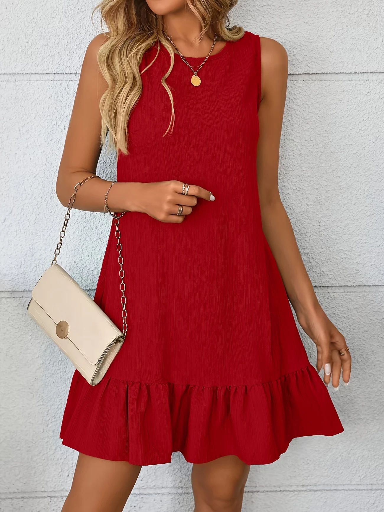 Robe mini à volants fluides pour femmes Chic und Stil