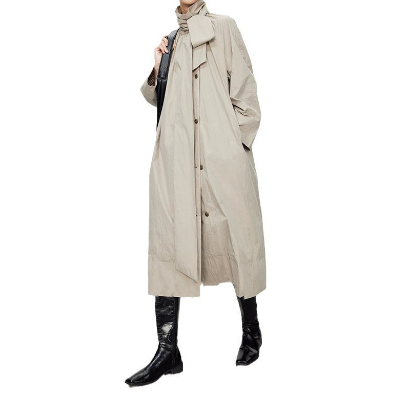 Manteau utilitaire long pour femmes avec nœud ajustable Chic und Stil