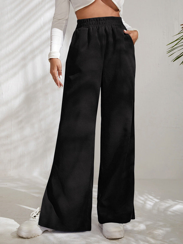 Chic and Style fine shoemaking women’s palazzo pants with side slits