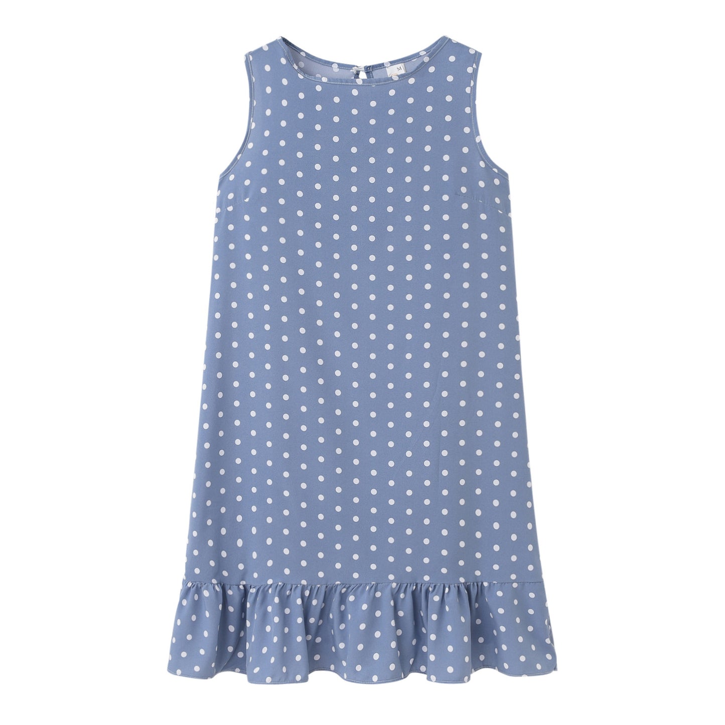 Robe shift à pois d'été pour femmes avec ourlet à volants Chic und Stil