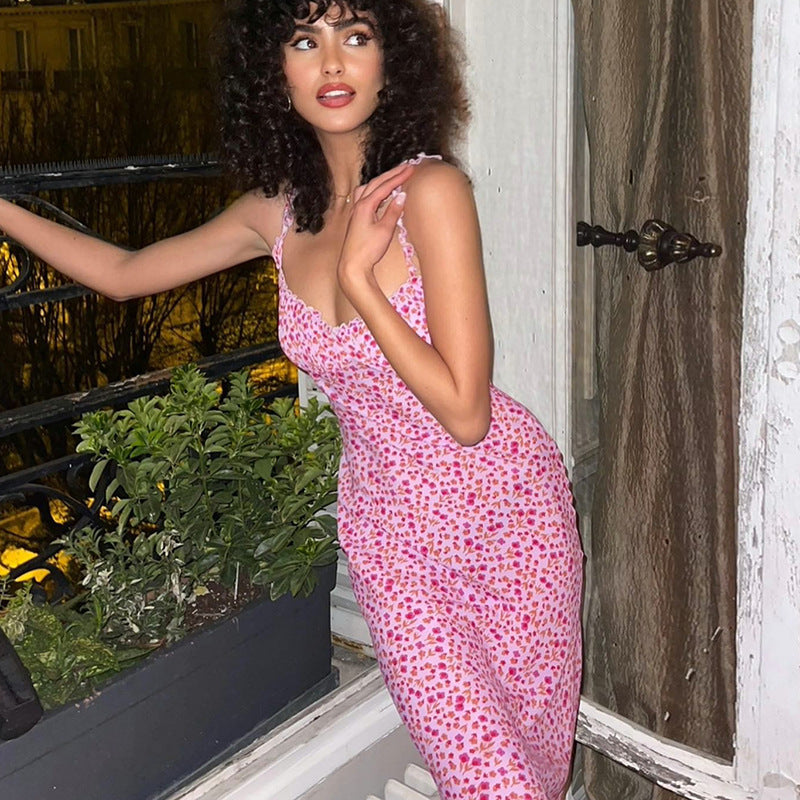 Robe slip à fleurs pour femmes Chic und Stil