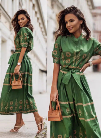 Robe maxi bohémienne pour femmes avec broderie détaillée Chic und Stil