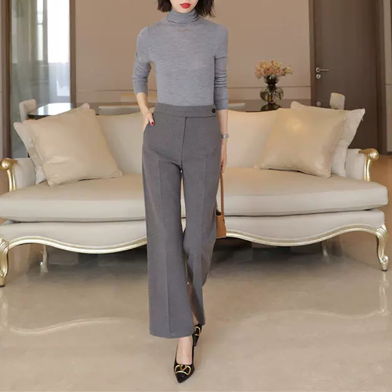Pantalons larges taille haute ajustés pour femmes Chic und Stil 1750846391