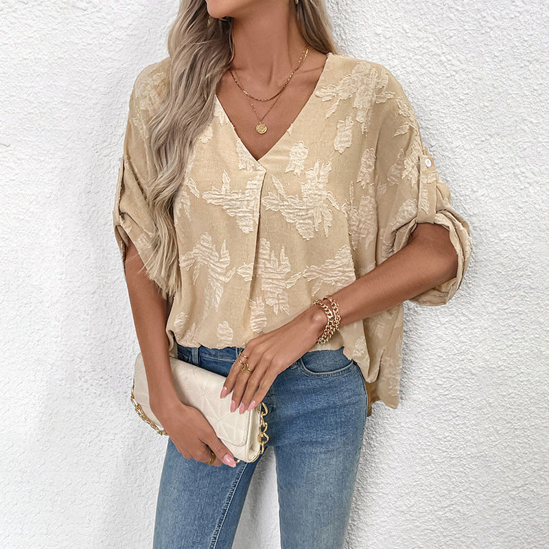 Blouse texturée décontractée pour femmes Chic und Stil