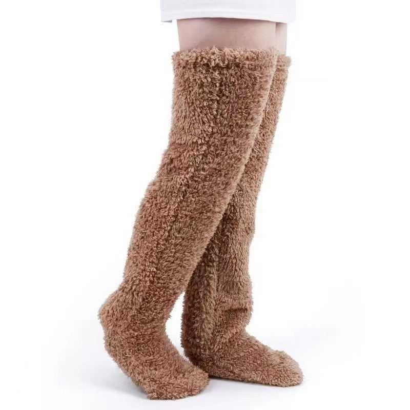 Chaussettes Overknee douces en polaire pour femmes Chic und Stil