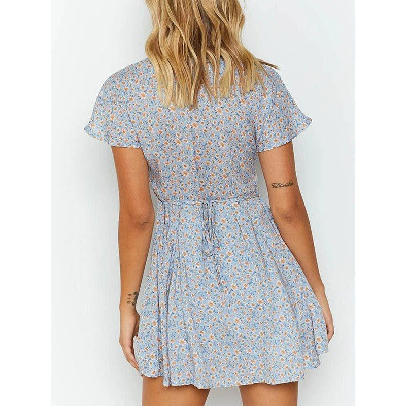 Robe Mini A-Line Floral pour Femmes Chic und Stil