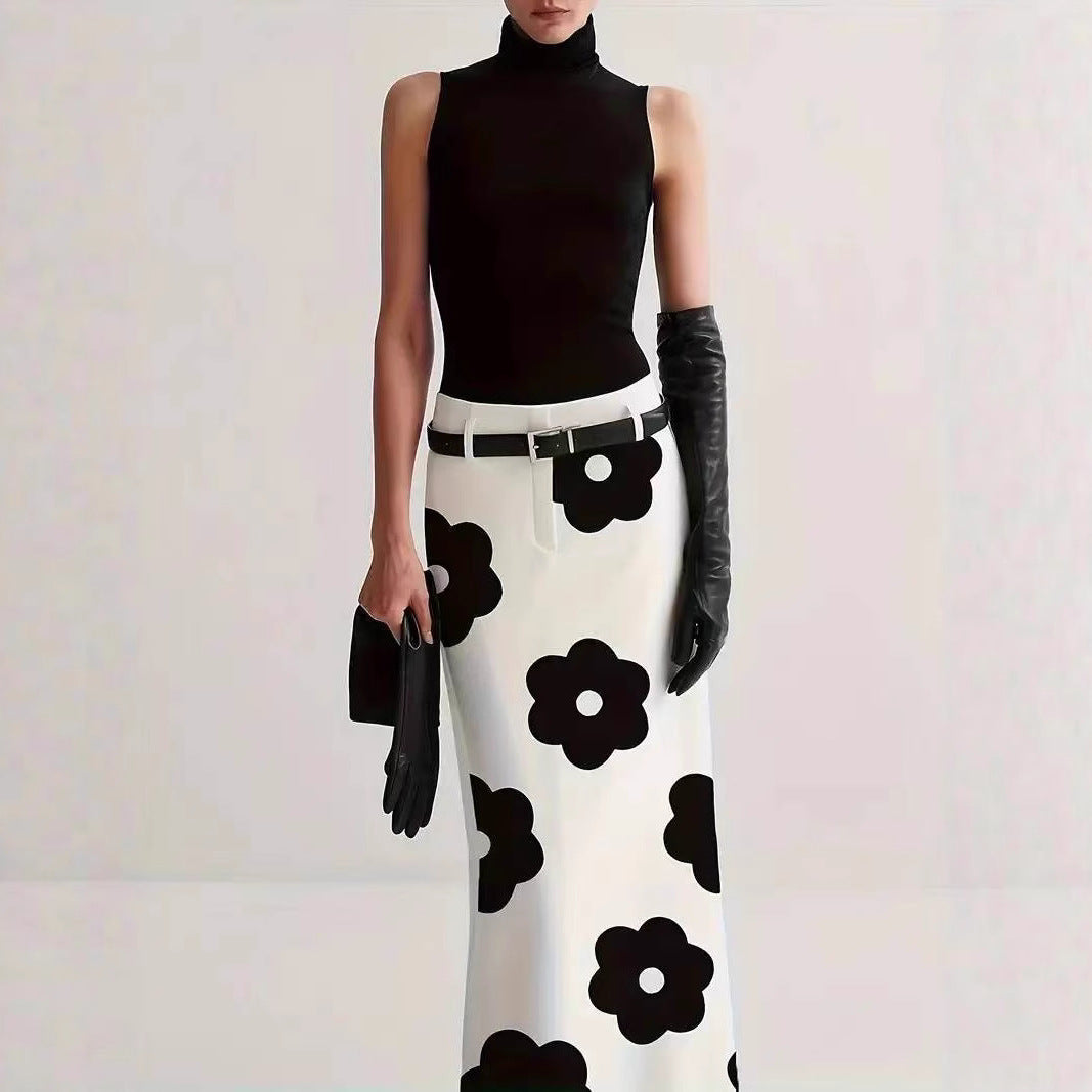 Jupe maxi dames avec motif floral et silhouette élégante Chic und Stil