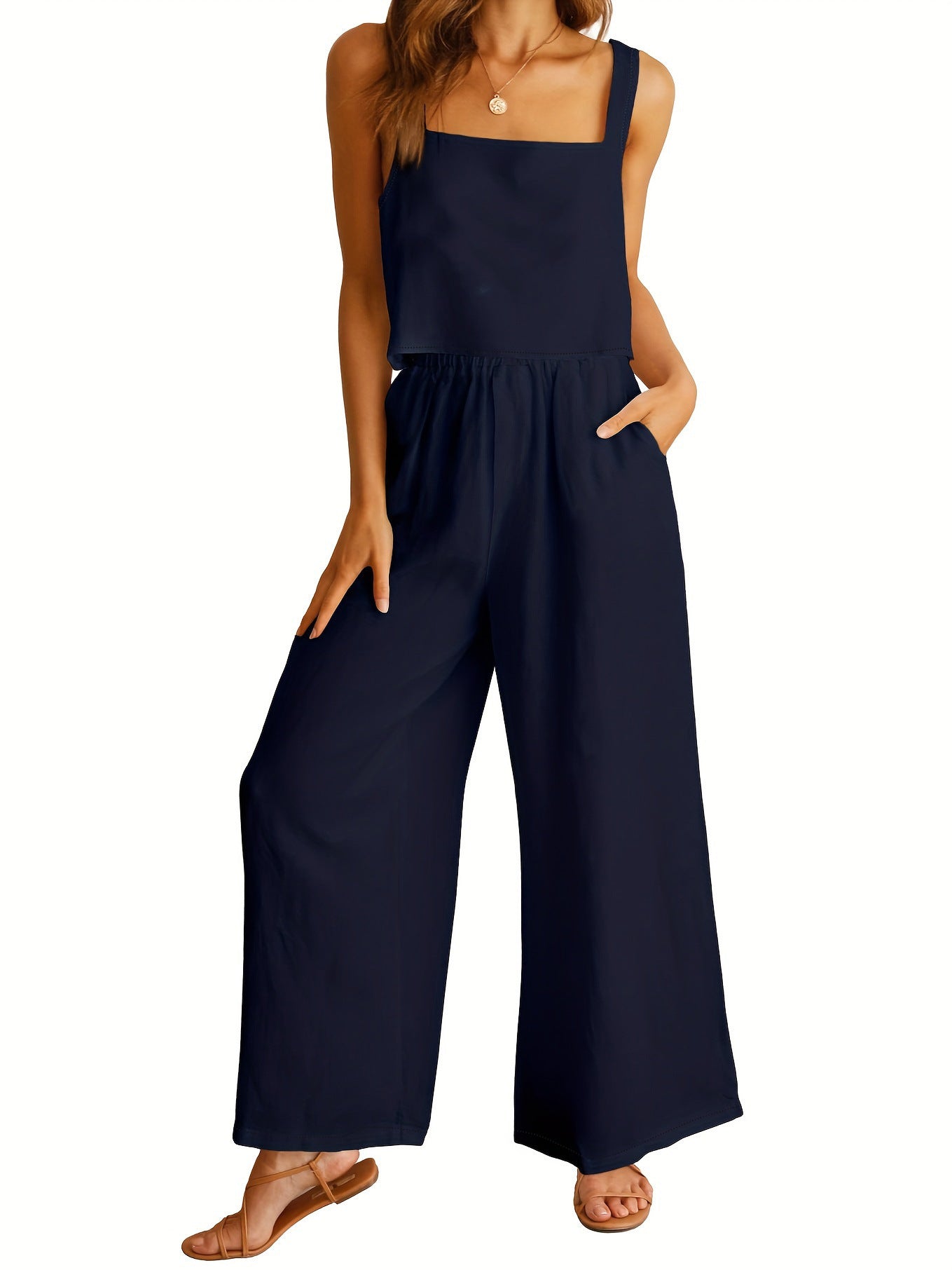 Salopette décontractée pour femmes avec une jambe large et des poches pratiques Chic und Stil