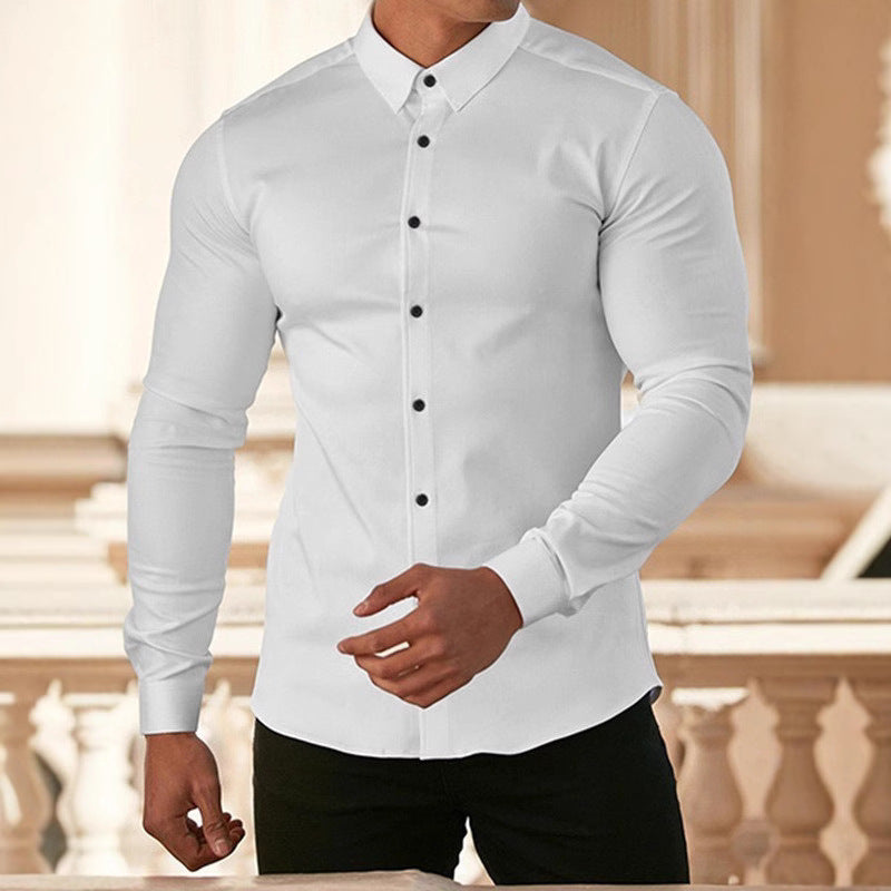 Chemise élégante pour hommes à manches longues avec coupe ajustée et détails de boutons stylés Chic und Stil