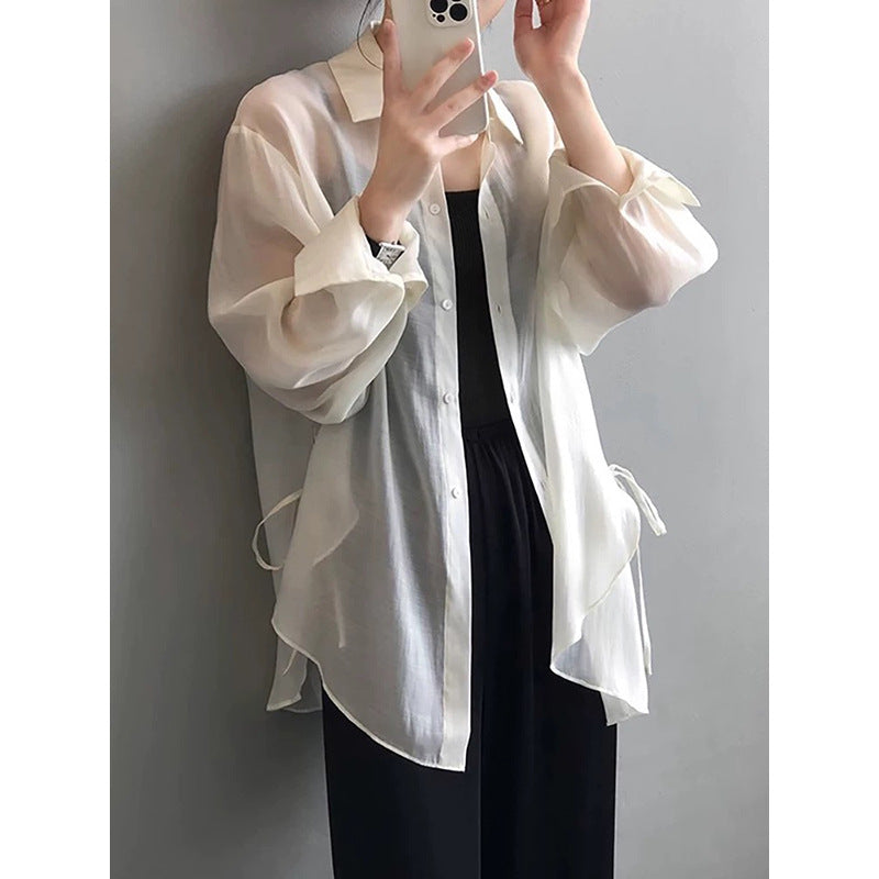 Chemisier léger transparent à boutons pour femmes Chic und Stil