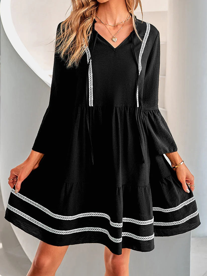 Robe de loisirs pour femmes avec une coupe ample et des volants décoratifs Chic und Stil