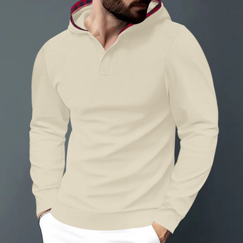 Chemise à manches longues tendance pour hommes avec capuche et design texturé Chic und Stil