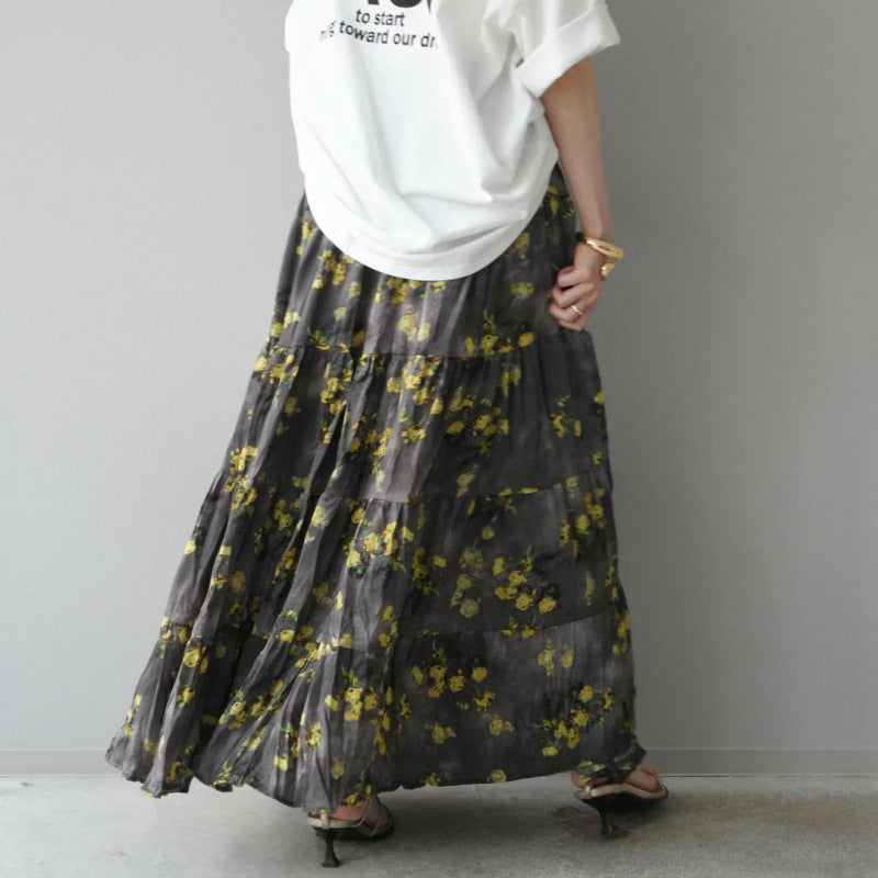 Femmes Jupes Maxi Fleur Chic und Stil