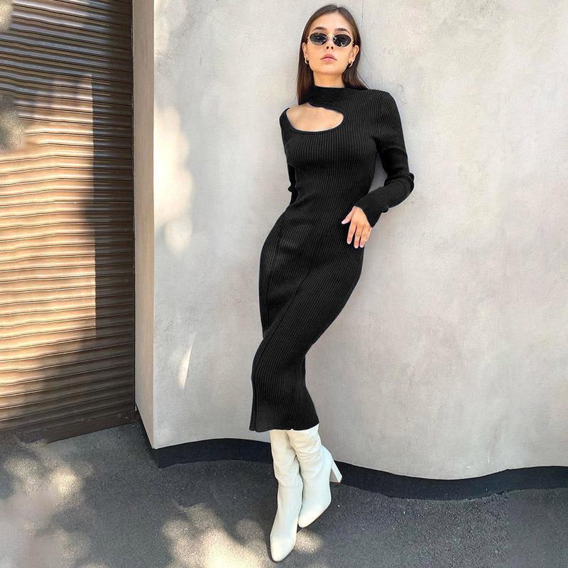 Robe maxi à encolure dégagée pour femmes avec fronces flatteuses Chic und Stil