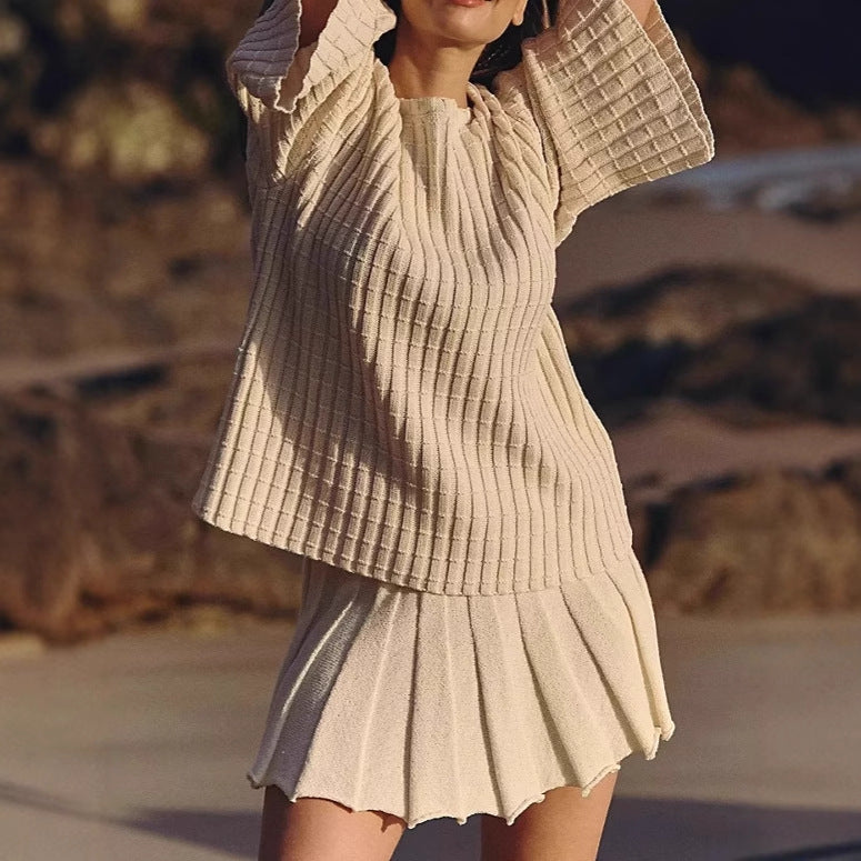 Robe en tricot décontractée pour femmes avec ourlet asymétrique et coupe ample Chic und Stil