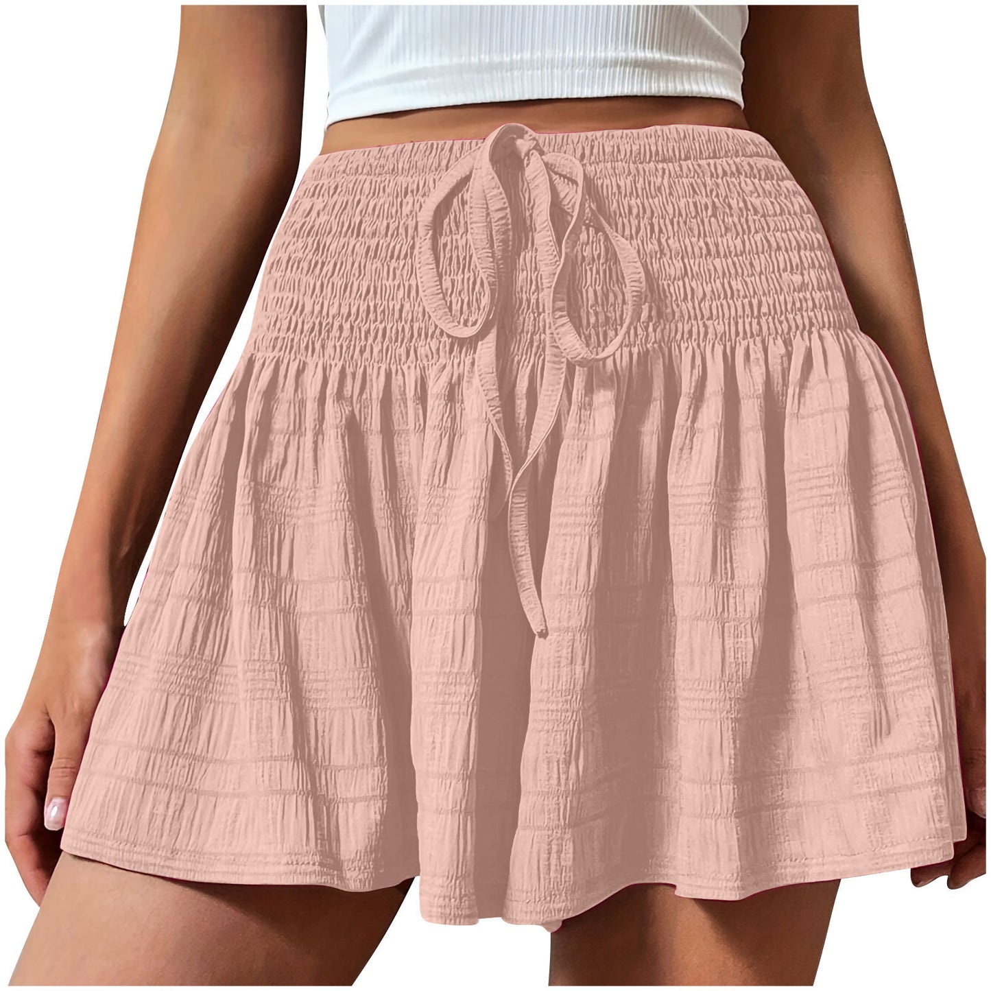 Jupe évasée smockée pour femmes Chic und Stil