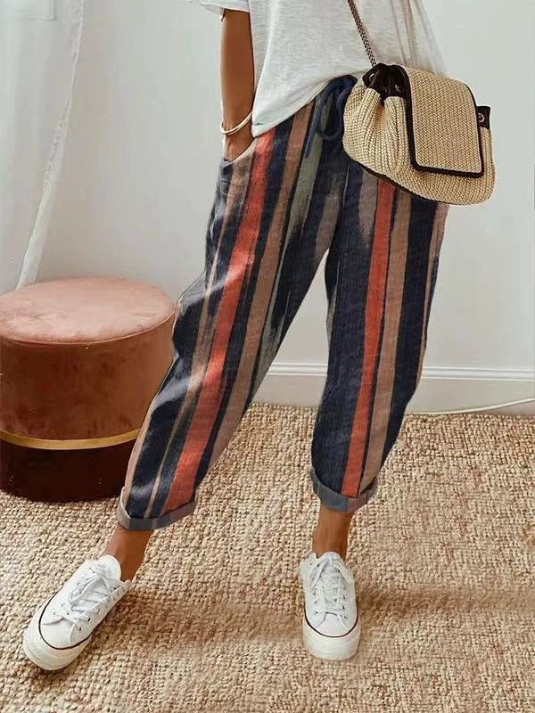 Pantalon Chino décontracté et confortable pour femmes avec ceinture élastique Chic und Stil