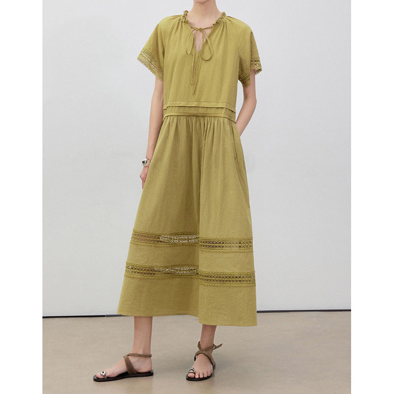 Robe maxi bohémienne à volants pour femmes Chic und Stil