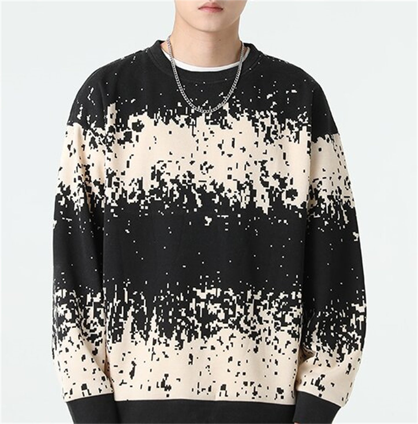 Sweat-shirt pour hommes avec impression numérique moderne Chic und Stil