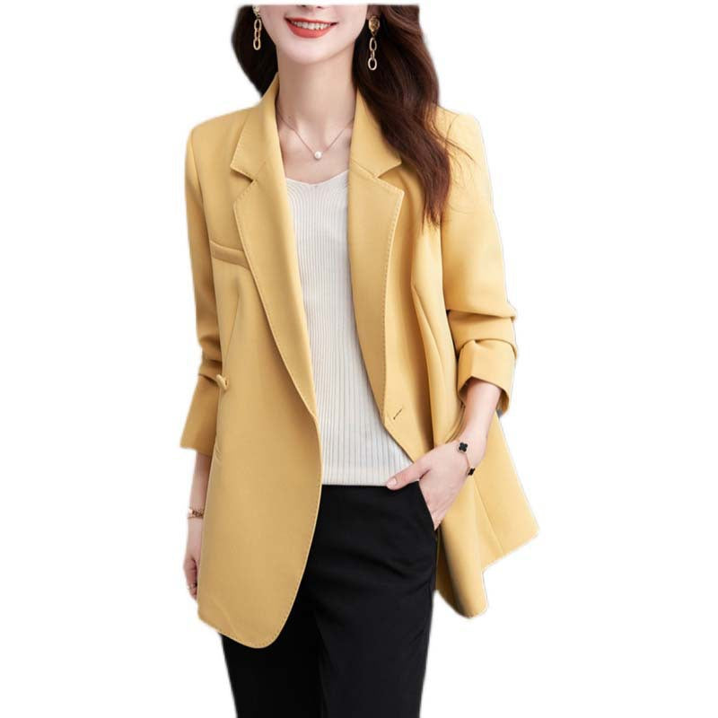 Blazer de bureau ajusté pour femme avec manches retroussées Chic und Stil