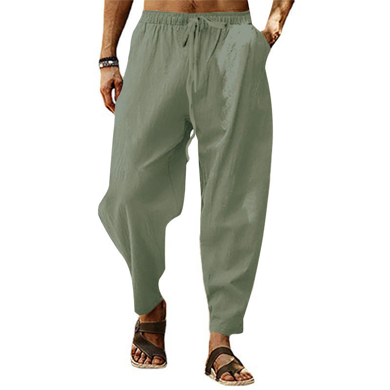 Pantalons d'été décontractés pour hommes en style costume avec taille élastique et poches latérales pratiques Chic und Stil