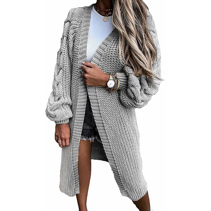 Cardigan en tricot pour femmes avec des manches volumineuses Chic und Stil