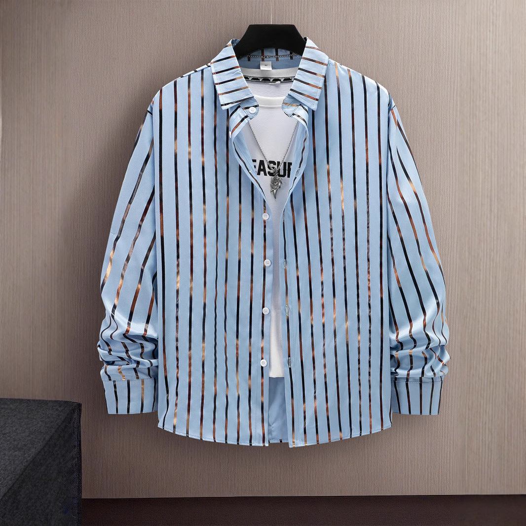 Chemise button-up à rayures slim-fit élégante pour hommes Chic und Stil