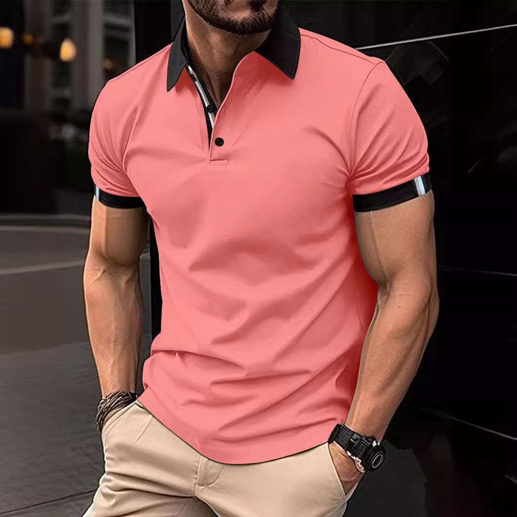 Polo de performance pour homme avec détails contrastés Chic und Stil