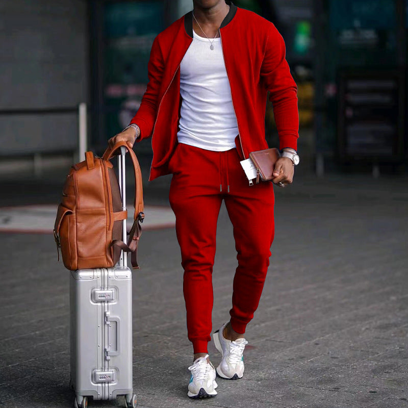 Veste de survêtement stylée pour hommes et pantalon de jogging Chic und Stil