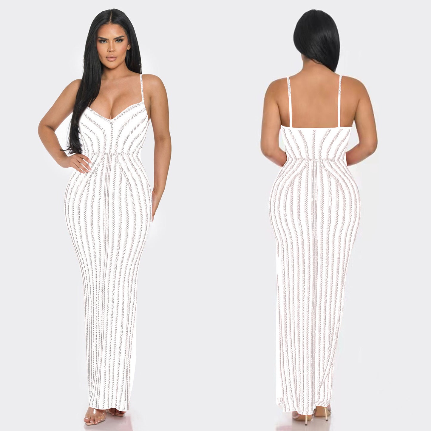 Robe de soirée Bodycon femme avec détails scintillants sans bretelles Chic und Stil