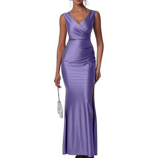 Robe de soirée élégante pour femmes avec une coupe ajustée et une ouverture sur le côté Chic und Stil