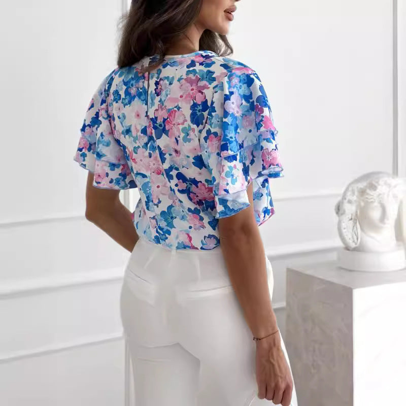 Chemisier pour femmes avec ourlet en dentelle florale Chic und Stil
