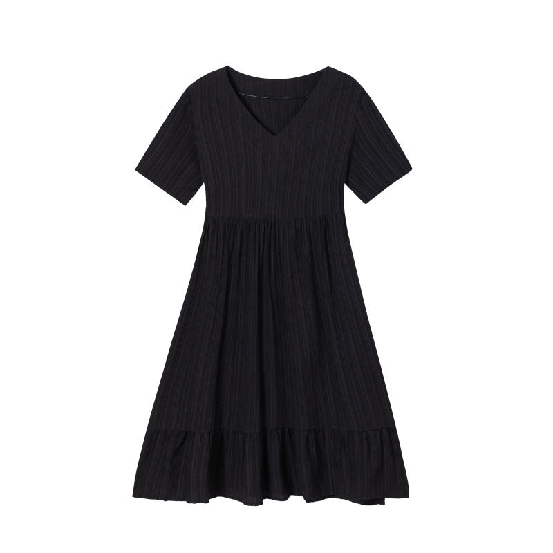 Robe fluide à volants pour femmes avec décolleté en V Chic und Stil