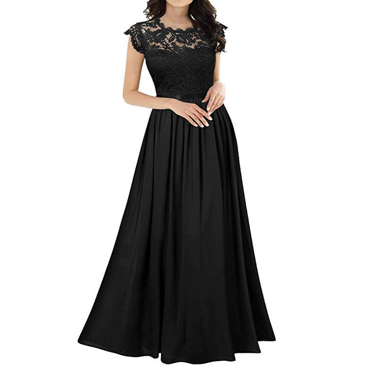 Robe de soirée A-line sans manches en dentelle pour femmes Chic und Stil