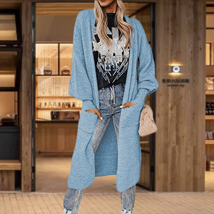 Cardigan en tricot pour dames avec des manches amples et des poches insertées pratiques Chic und Stil