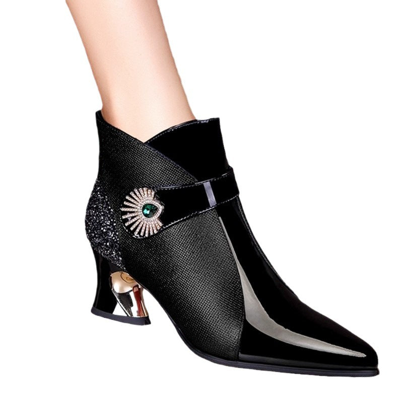 Bottes à la mode pour femmes avec accent scintillant Chic und Stil