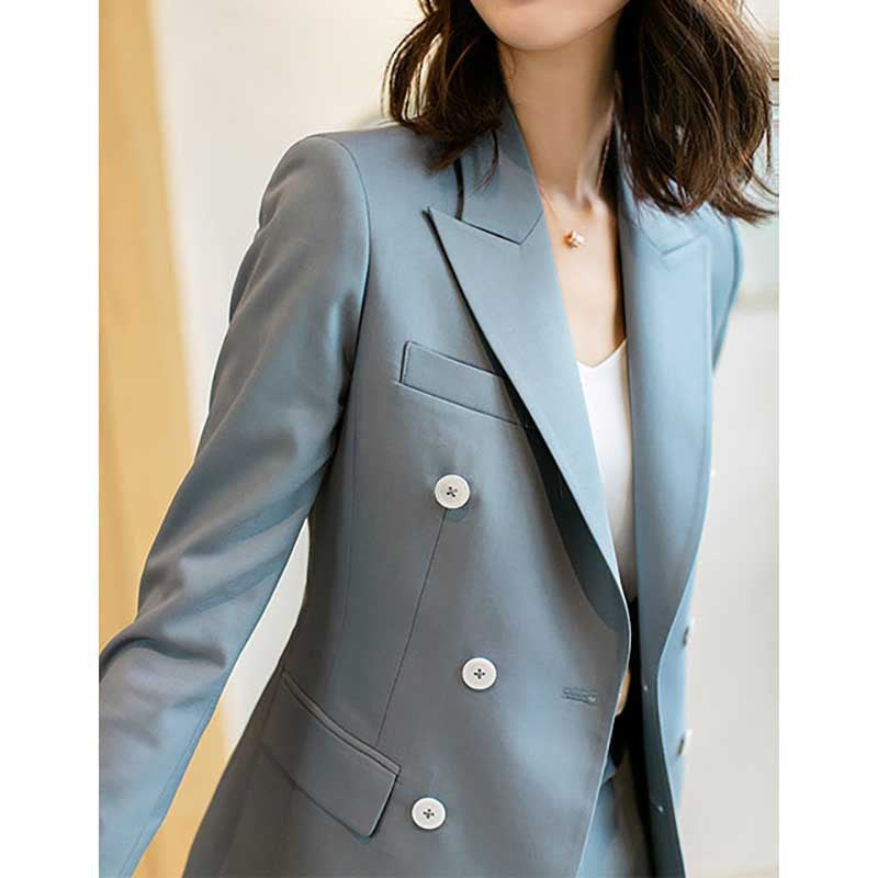 Veste blazer ajustée à double boutonnage pour femmes Chic und Stil