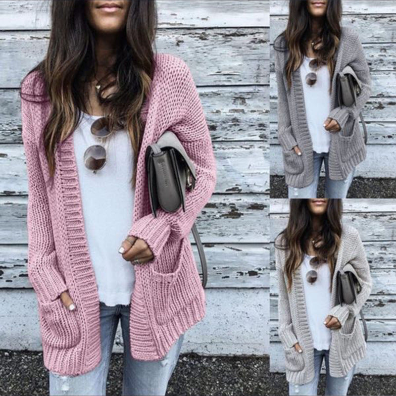 Cardigan en grosse maille pour femmes avec coupe décontractée et poches pratiques Chic und Stil