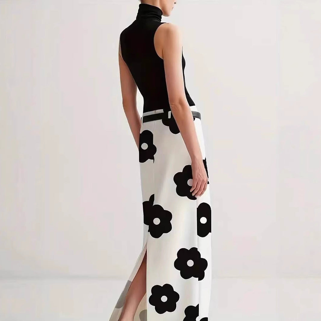 Jupe maxi dames avec motif floral et silhouette élégante Chic und Stil