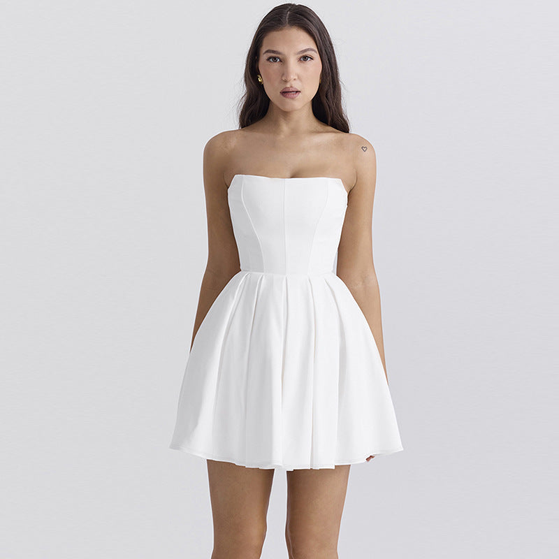 Robe de cocktail évasée sans bretelles Chic und Stil