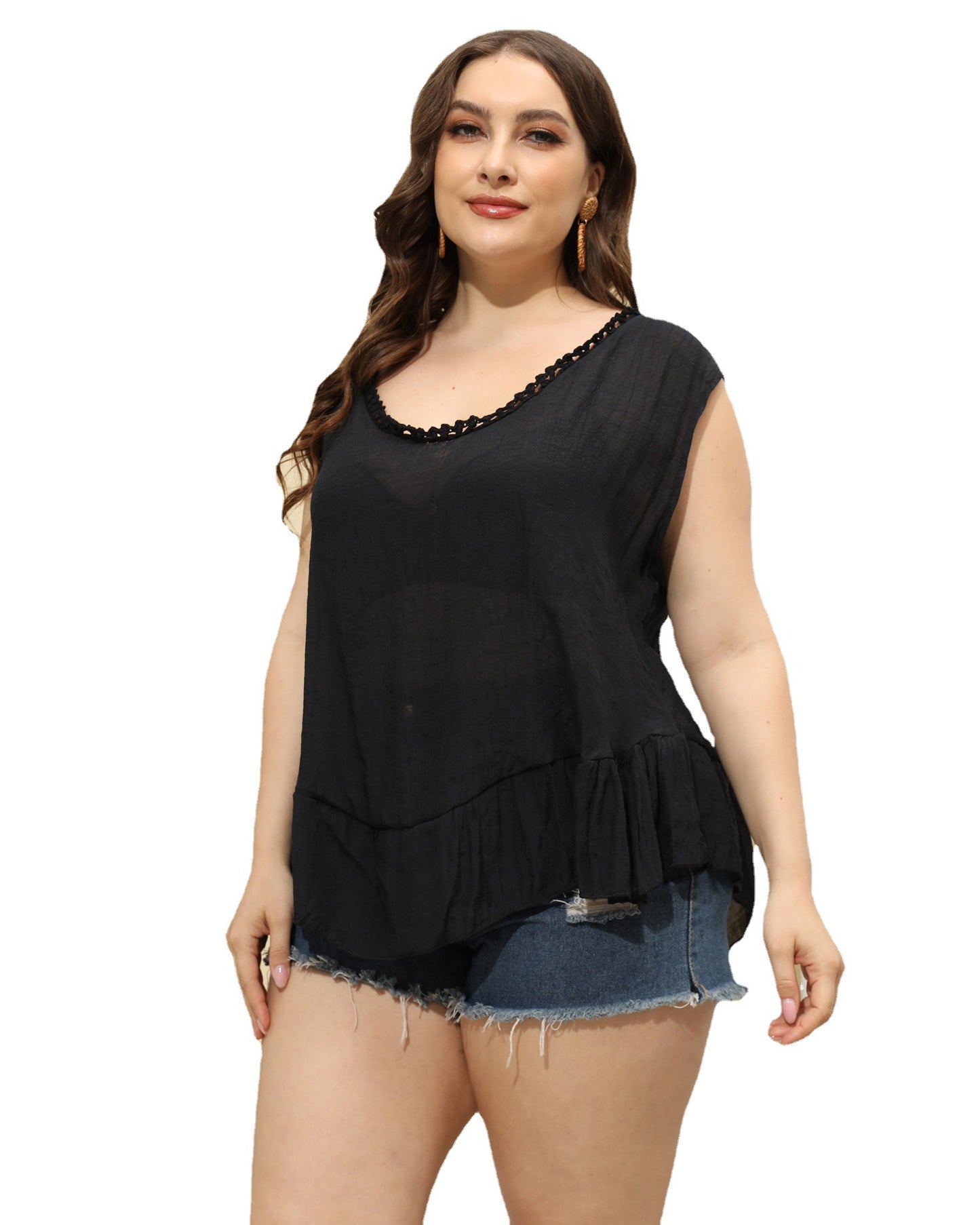 Tunique à volants fluide douce pour femmes Chic und Stil