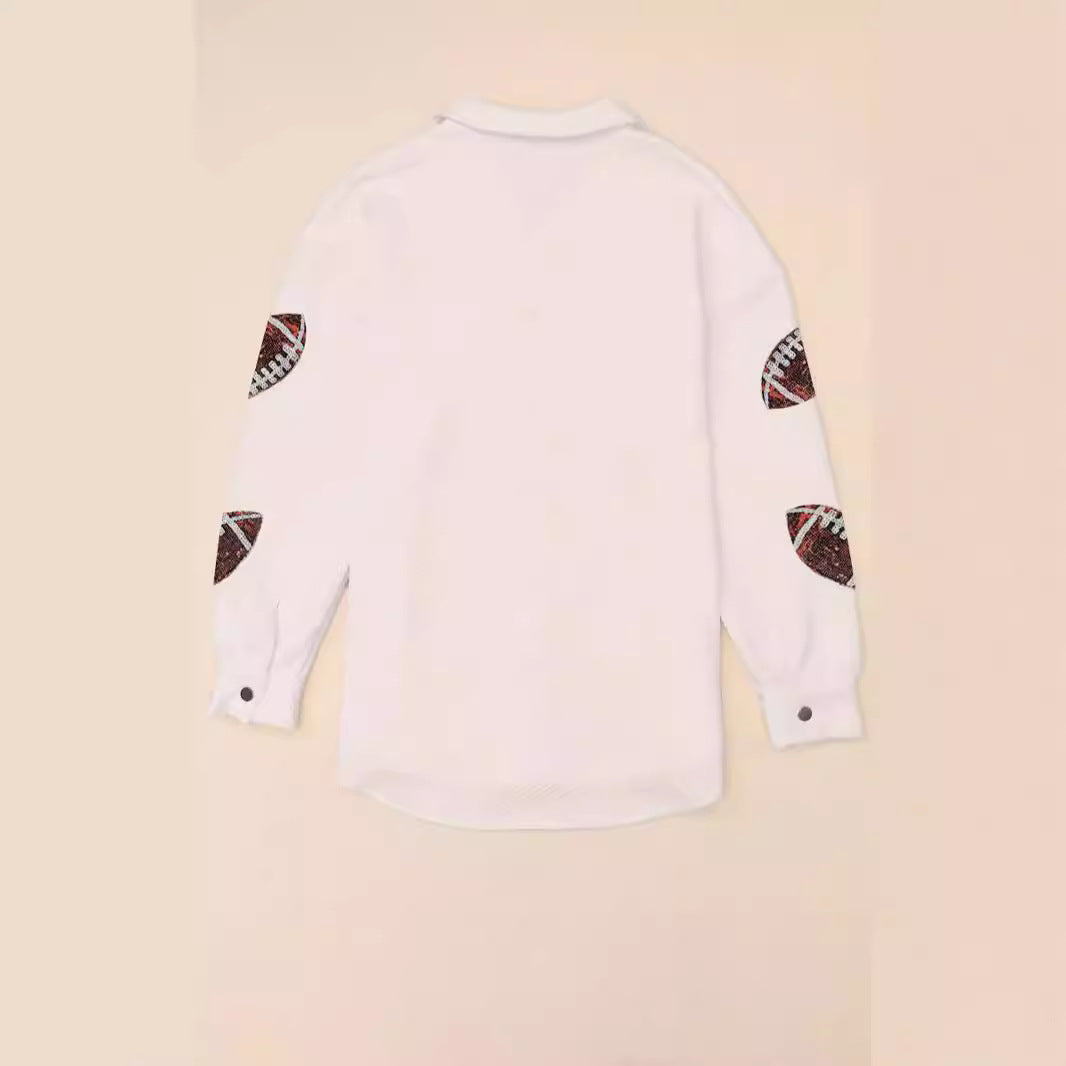 Veste oversized pour femmes avec design de football et poches pratiques Chic und Stil