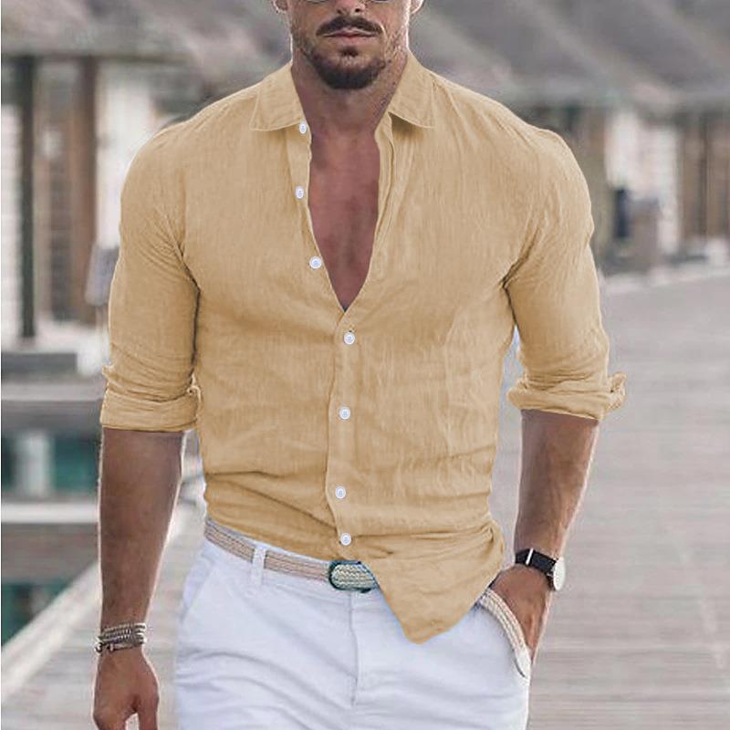 Chemise en lin pour hommes avec coupe moderne et design cintré Chic und Stil