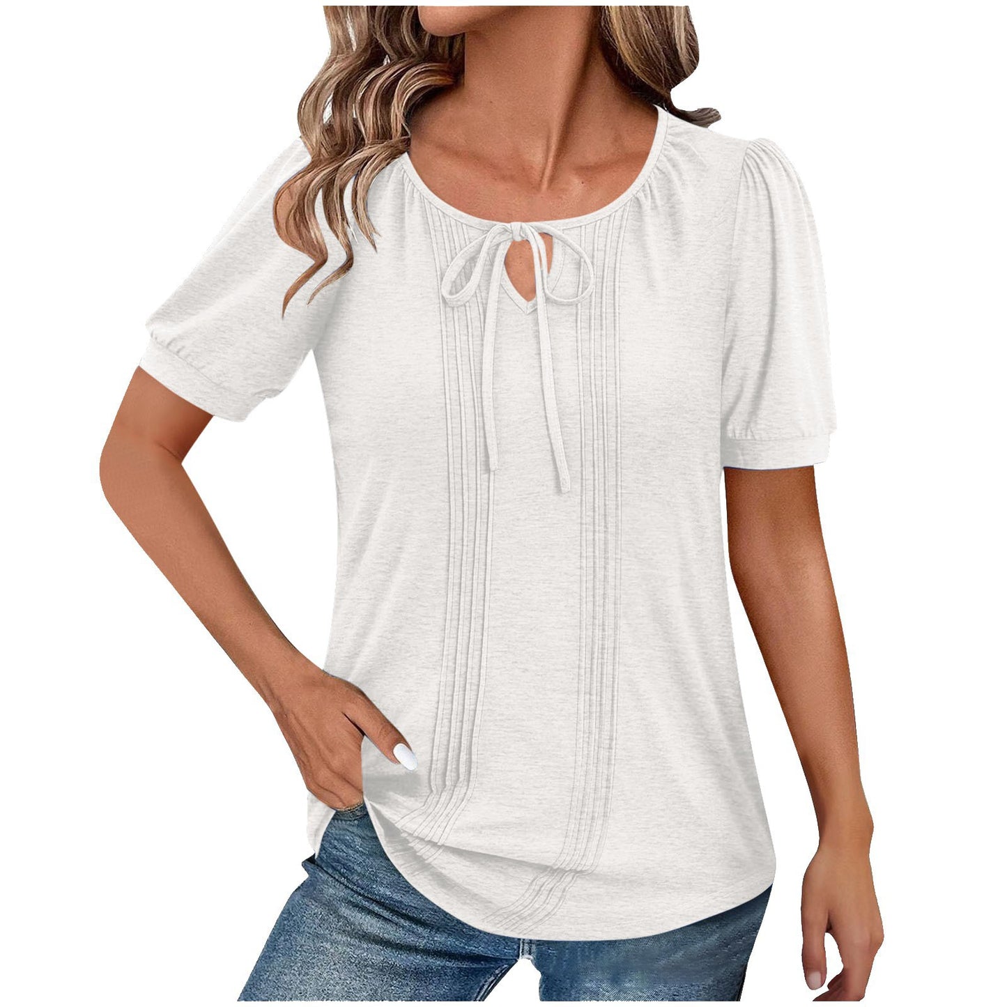Blouse décontractée à manches bouffantes pour femmes Chic und Stil
