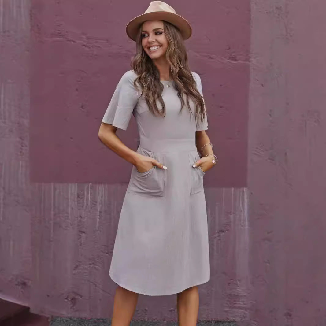 Robe midi femme avec poches Chic und Stil