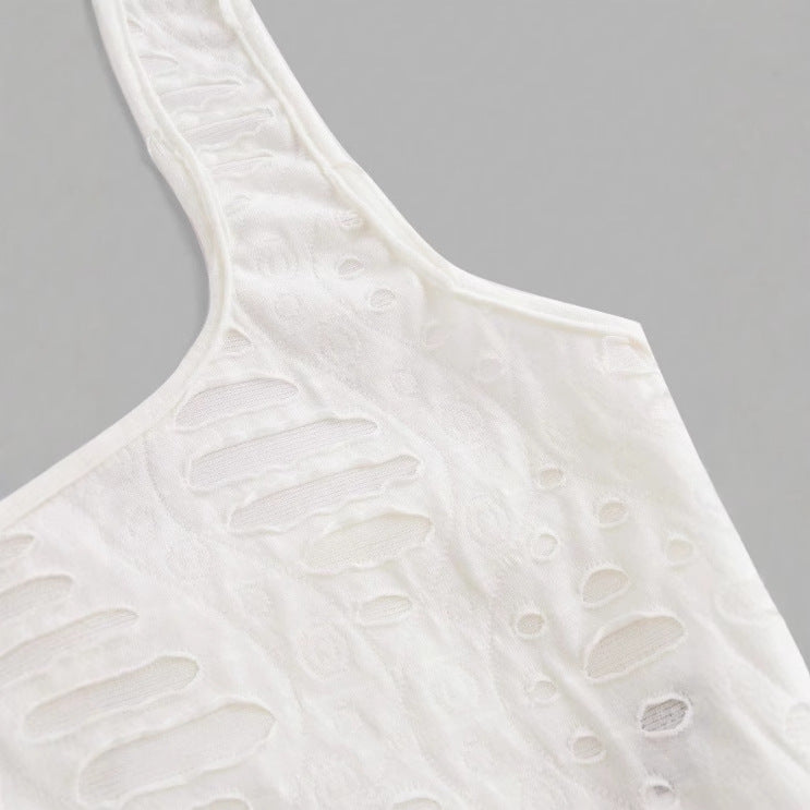 Haut de maillot de bain pour femme à encolure halter avec un détail de nœud ludique et un tissu texturé Chic und Stil