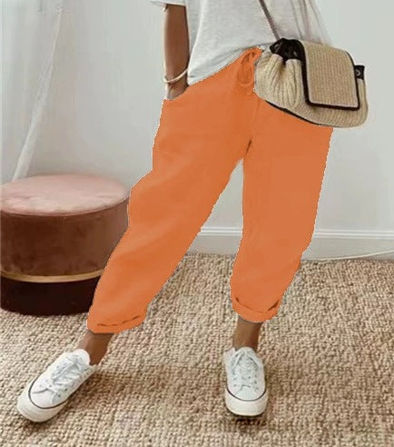 Pantalon Chino décontracté et confortable pour femmes avec ceinture élastique Chic und Stil