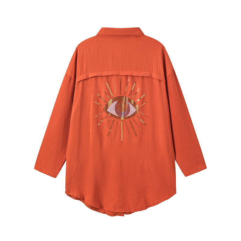 Chemise à boutons graphique pour femmes grande taille Chic und Stil