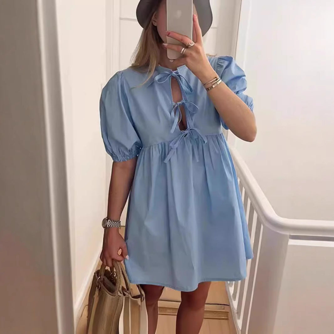 Robe mini à motif léopard froncé pour femmes Chic und Stil